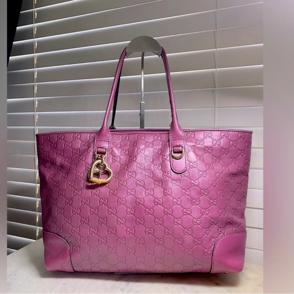 Gucci Heart-Bit Open Tote Guccissima Bag